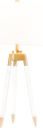 TJMAXX 31X15In Cauley Clear Acrylic Tripod Table Lamp