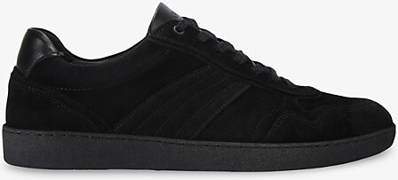 Kurt Geiger Mens Black Lloyd Drench Suede Trainers Eur 46 / 12 Uk Men