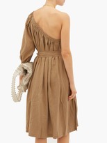 Thumbnail for your product : Loup Charmant Azores One-shoulder Organic-cotton Dress - Brown