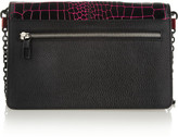 Thumbnail for your product : Kenzo Printed patent-leather and textured-leather shoulder bag