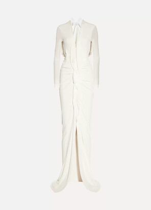 Roland Mouret Compeyson Open-back Stretch-crepe Gown