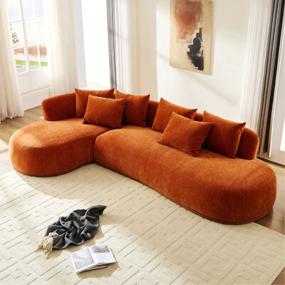 East Urban Home L-Shape Sectional Sofa Couch For Living Room