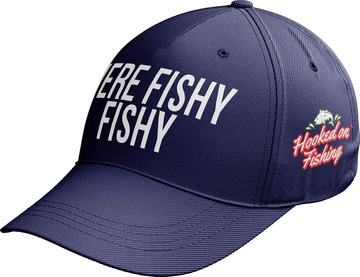 Purple Print House Fishing Gifts for Men - Fishing Hat - Here Fishy Fishy Fishing  Baseball Cap Hat Mens Funny Fishing Tackle (Navy Blue) - ShopStyle