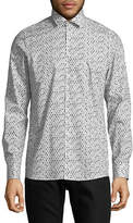 Thumbnail for your product : Pure Circle-Print Slim-Fit Cotton Sport Shirt