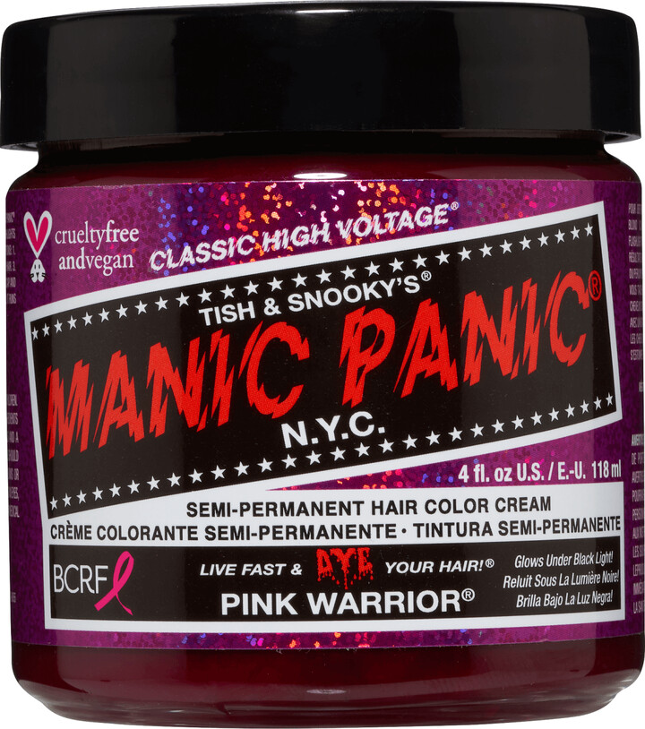 Manic Panic Pink Warrior Semi Permanent Cream Hair Color 4 oz