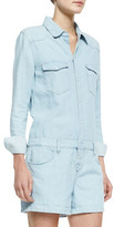 Thumbnail for your product : Joe's Jeans Venice Denim Shirtall Jumpsuit, Light Blue