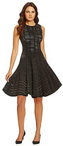 Thumbnail for your product : Calvin Klein Perforated Scuba A-Line Dress