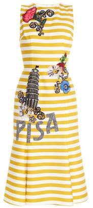 Dolce & Gabbana Pisa embellished striped dress
