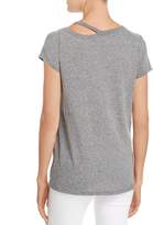 Thumbnail for your product : Pam & Gela Cutout Heathered Tee