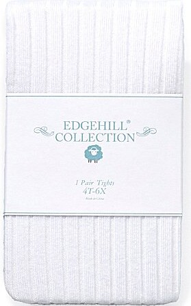 Edgehill Collection Little Girls Ribbed-Knit Tights