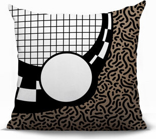ULLI HOME Fazzal Abstract Reversible Indoor/Outdoor Square Pillow