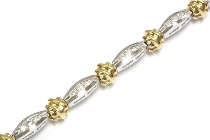 Etsy 1.1 Ctw Natural Diamond | G-H Si Channel Set Bracelet/Knot 6mm Solid 14K 18K Gold Length To 8 Inches April Birthstone