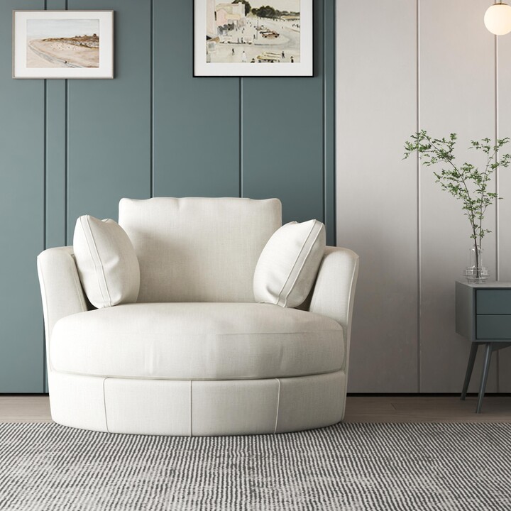 Modern swivel accent chair barrel chair for hotel living room Modern leisure chair ShopStyle