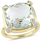 Thumbnail for your product : HBC CONCERTO Green Amethyst, White Sapphire and 14K Yellow Gold Cocktail Ring