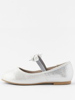 Thumbnail for your product : Accessorize Girls Bow Ballerina Shoes Silver