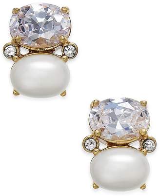 Kate Spade 14k Gold-Plated Enamel & Stone Oval Drop Earrings