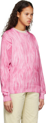Stussy Pink Printed Fur Sweater