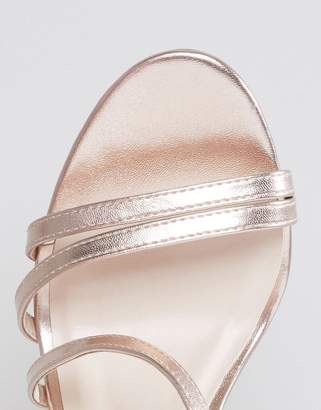 Faith Delly Rose Gold Heeled Sandals