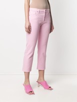 Thumbnail for your product : MSGM Mid-Rise Logo-Print Straight-Leg Jeans