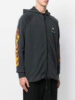 Thumbnail for your product : Palm Angels flame sleeve hooded sweatshirt