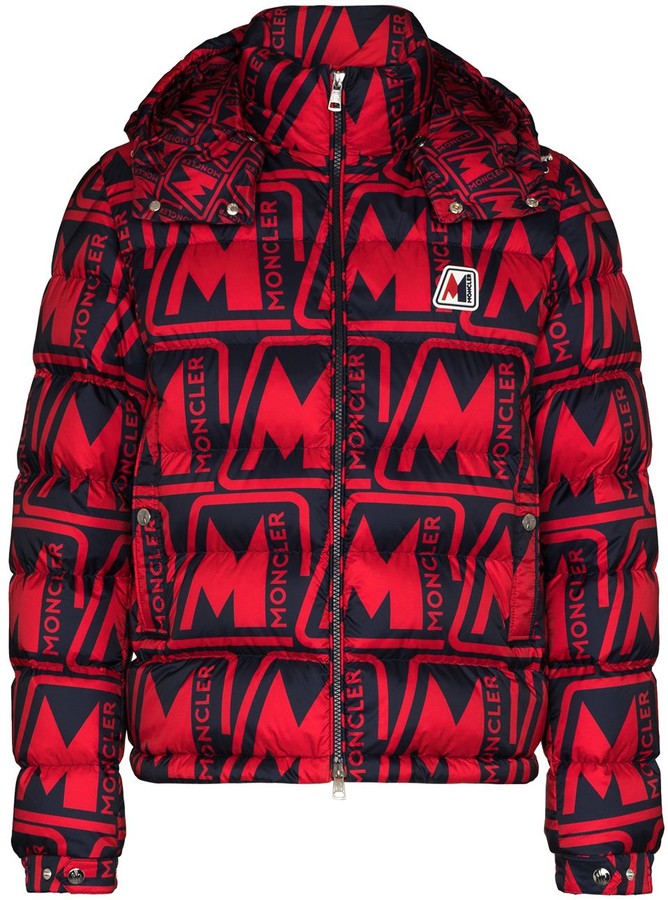 Moncler Frioland hooded logo-print down jacket - ShopStyle