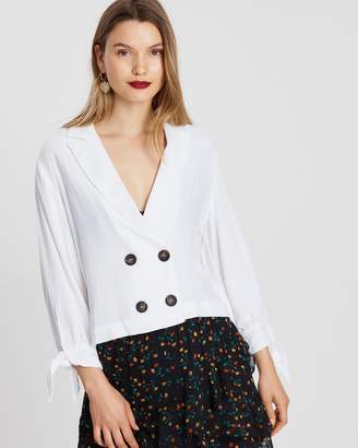 MinkPink Beverly Tie-Up Blouse