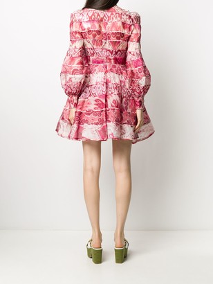 Zimmermann Panelled Ikat-Print Dress