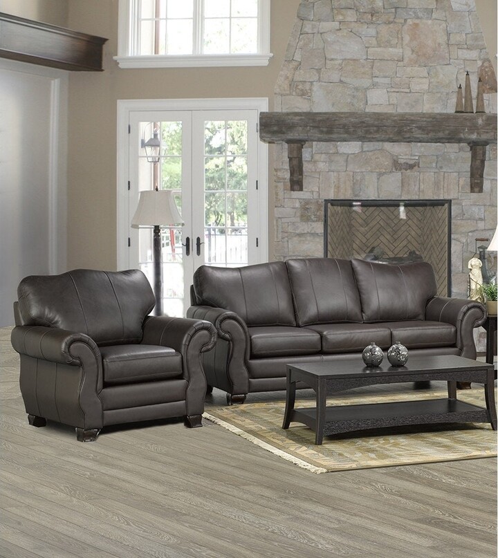 Coja Madison Italian Leather Sofa and Two Chair Set ShopStyle Bar