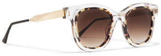 Thierry Lasry Savvvy Cat-eye Tortoiseshell Acetate And Gold-tone Sunglasses - Clear