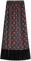 Thumbnail for your product : McQ Printed Silk Skirt with Velvet