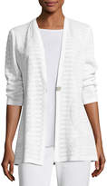 Thumbnail for your product : Misook Textured Stripe-Knit Long Jacket, Plus Size