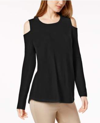Charter Club Cashmere Cold-Shoulder Sweater, Created for Macy's