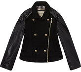 Thumbnail for your product : Burberry Wool and leather jacket 4-14 years