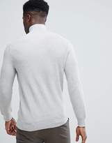 Thumbnail for your product : Polo Ralph Lauren Texture Pima Cotton Knit Jumper Half Zip Polo Player in Grey Marl