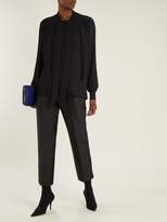 Thumbnail for your product : Balenciaga Pleated Georgette Blouse - Womens - Black
