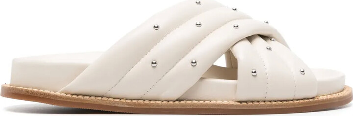 Fabiana Filippi Stud-Detailed Leather Slides