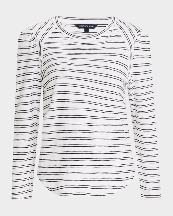 Veronica Beard Mason Long-Sleeve Baseball Tee