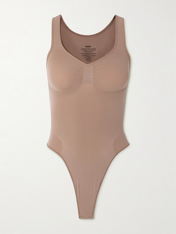 SKIMS Seamless Sculpt Scoop Neck Thong Bodysuit - Sienna