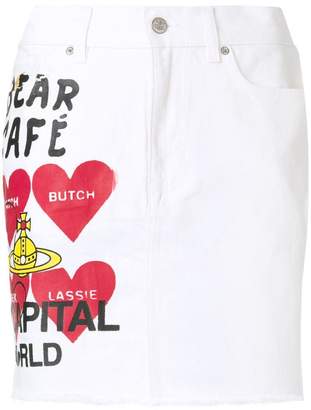 Vivienne Westwood printed denim skirt
