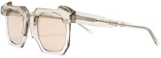 Kuboraum Transparent Square-Frame Sunglasses