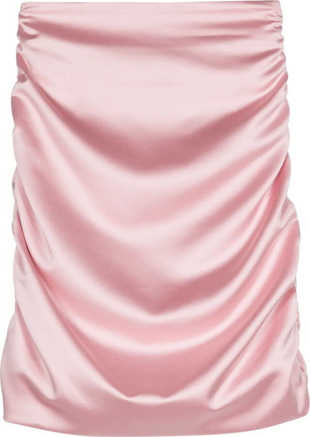 Fiorucci Ruched-Detail Satin Skirt