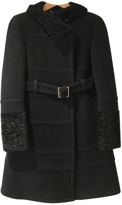 Karen Millen Black Wool Coat for Women