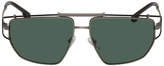 Thumbnail for your product : Versace Gunmetal Greek Wire Sunglasses