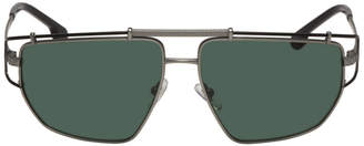 Versace Gunmetal Greek Wire Sunglasses