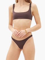 Thumbnail for your product : Fisch Colombier Recycled-fibre Bikini Top - Dark Brown
