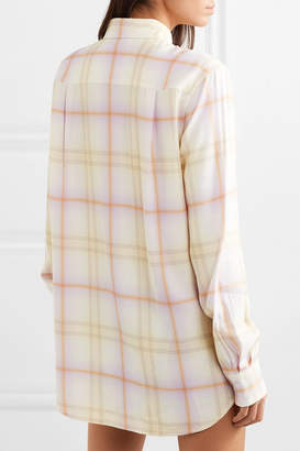 Marc Jacobs Checked Crepe De Chine Shirt - Yellow