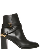 Thumbnail for your product : Fratelli Rossetti 80mm Belted Calf Leather Ankle Boots