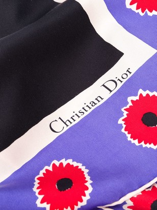 Christian Dior 1990's Pre-Owned Floral Print Scarf