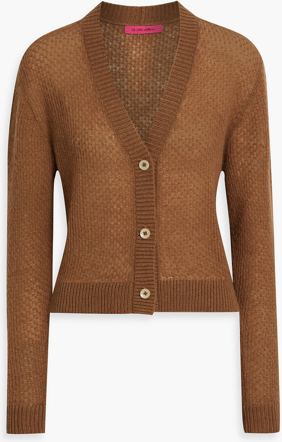 Pointelle-knit cashmere cardigan
