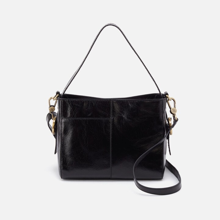 Hobo Render Small Crossbody in Polished Leather - Black - ShopStyle